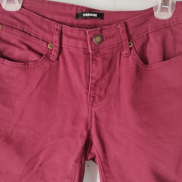 Premise Raspberry Coloured Skinny Jeans - Picture 4 of 8